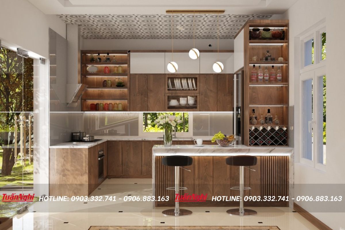 Những lợi ích khi sử dụng tủ bếp kiểu quầy bar