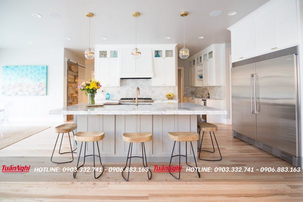 Cách chọn vị trí đẹp cho quầy bar trong không gian bếp