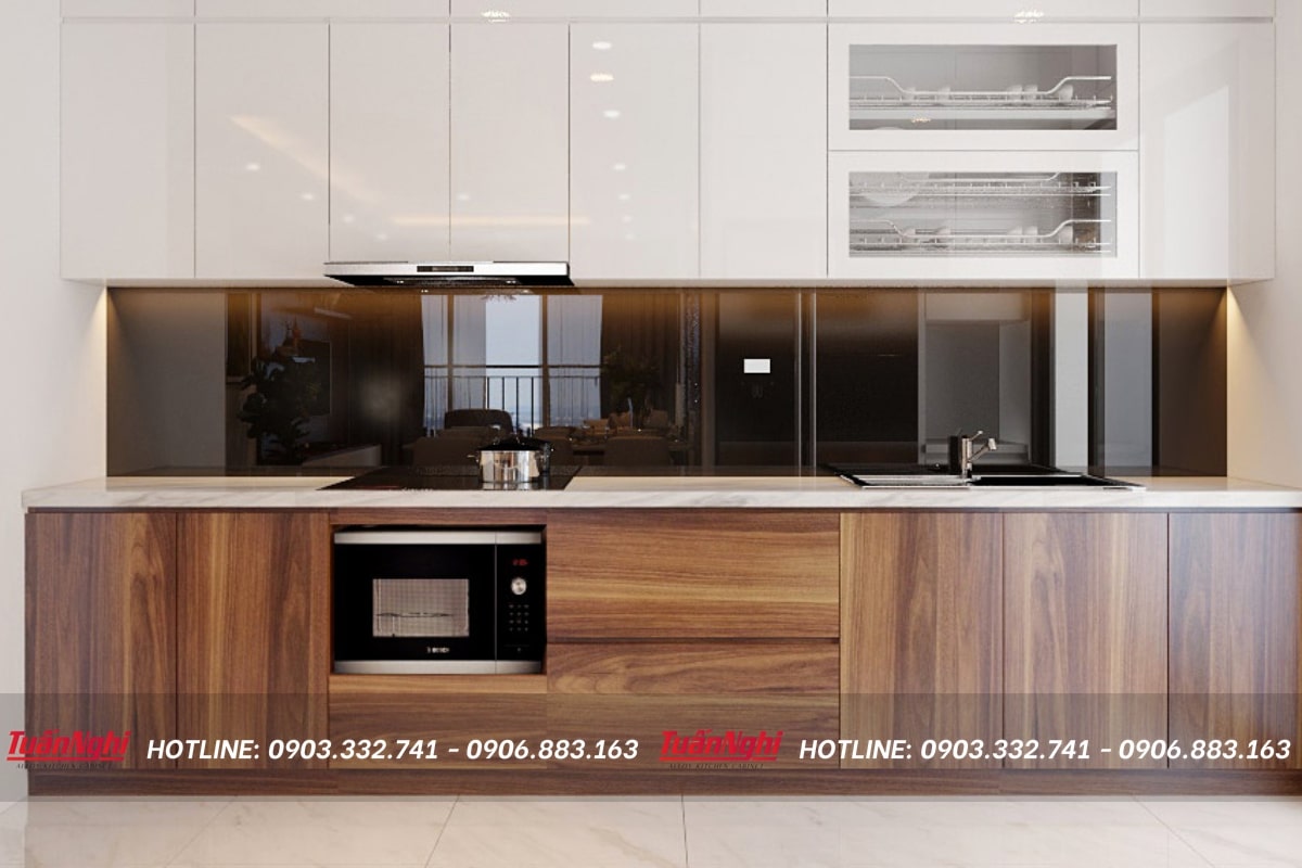 Cánh tủ bếp kiểu vát cạnh