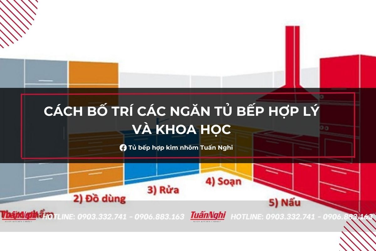 Cách bố trí các ngăn tủ bếp hợp lý và khoa học