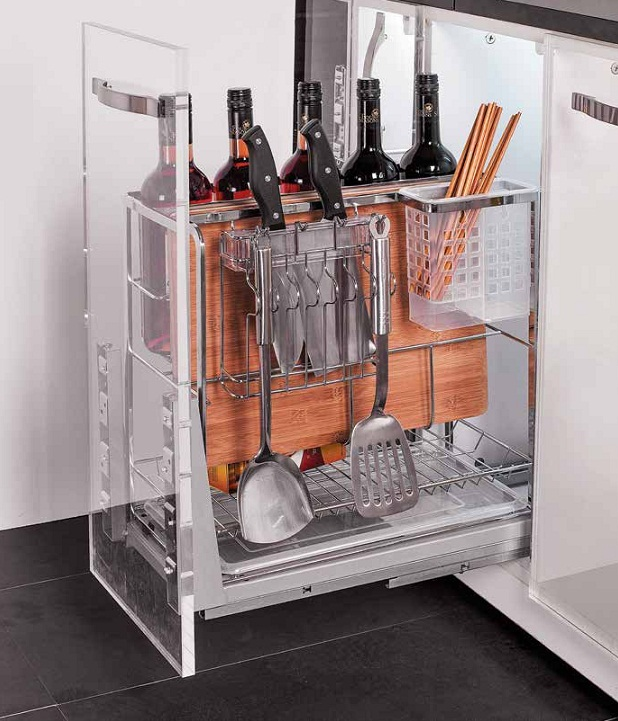 Kích thước ngăn kéo tủ bếp đựng dao thớt, gia vị 