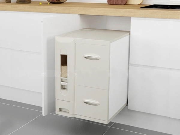 Kích thước ngăn kéo tủ bếp đựng thùng gạo âm tủ 