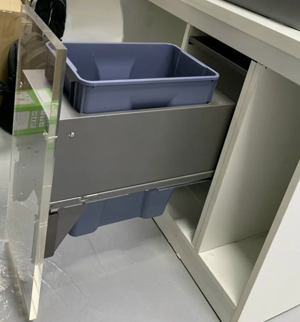 Kích thước ngăn kéo tủ bếp đựng thùng rác âm tủ 