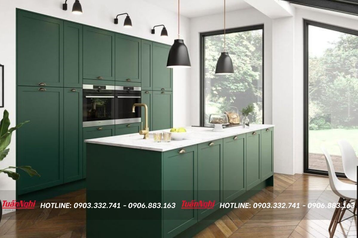 Top 10 Mẫu Tủ Bếp Treo Tường Đẹp Phù Hợp Người Việt Nhất 2024 16 Thiết kế tủ bếp Laminate đơn giản, có mức giá bình dân phù hợp với túi tiền nhiều gia đình