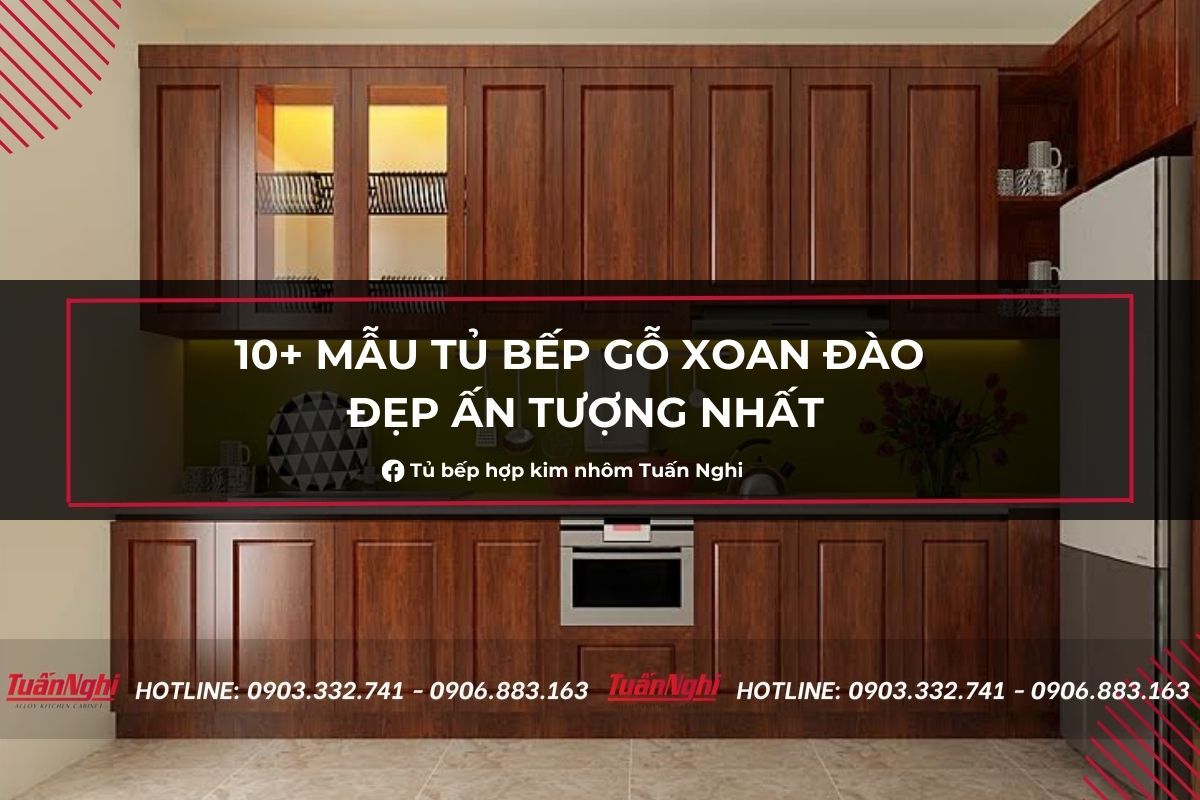 10+ Mẫu Tủ Bếp Gỗ Xoan Đào Đẹp Ấn Tượng Nhất 2023 