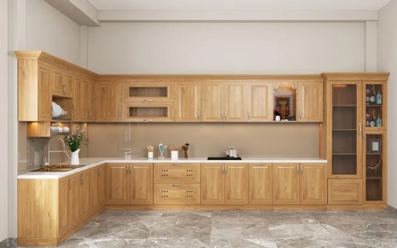 Bật Mí Những Mẫu Tủ Bếp Chữ L Nhôm Kính Đẹp, Mới Nhất 2024 4 mau tu bep chu l nhom kinh dep