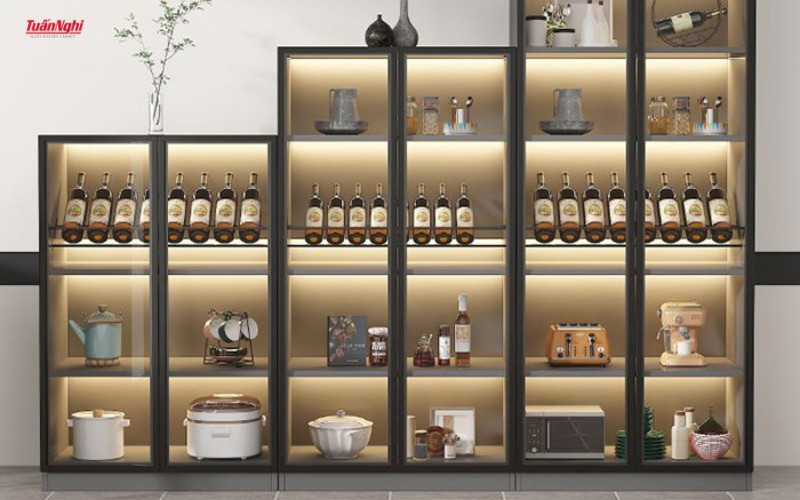 Cách chọn tủ rượu phòng khách đẹp và phù hợp với mọi không gian 6 tu ruou phong khach 2