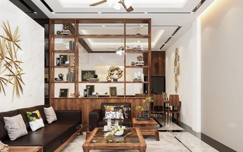 Vì sao tủ trang trí phòng khách trở thành xu hướng 2024? 4 tu trang tri phong khach