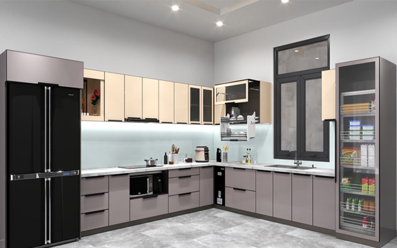 Tủ bếp nhôm kính cao cấp – Giải pháp hoàn hảo cho căn bếp 