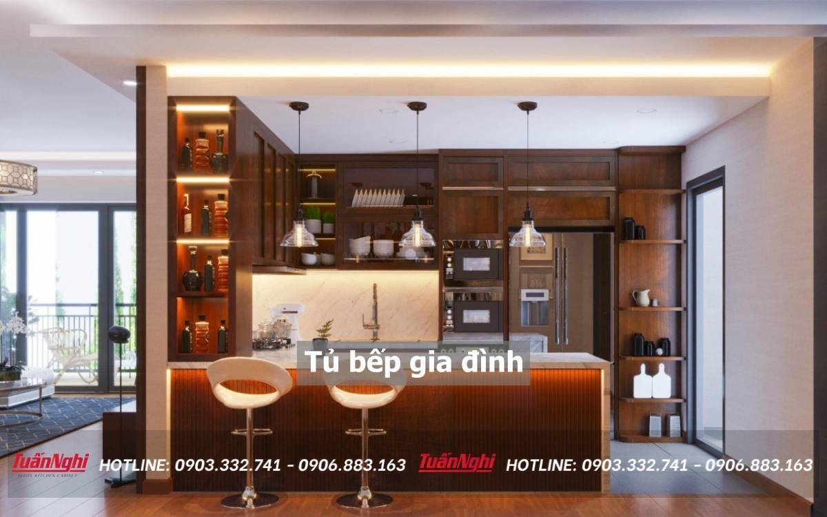 tủ bếp gia đình