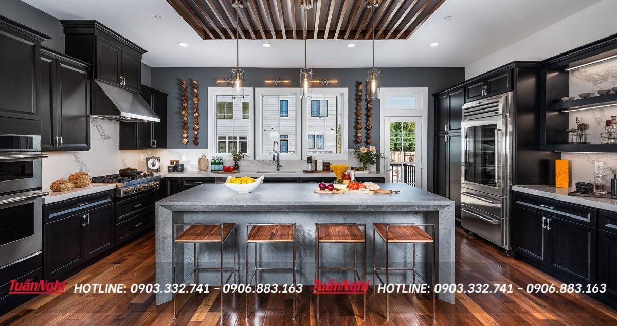 tủ bếp có bồn rửa chén