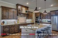 40+ Mẫu tủ bếp 2 tầng đẹp tối ưu không gian bếp 2023 239 mau-tu-bep-2-tang-41-min