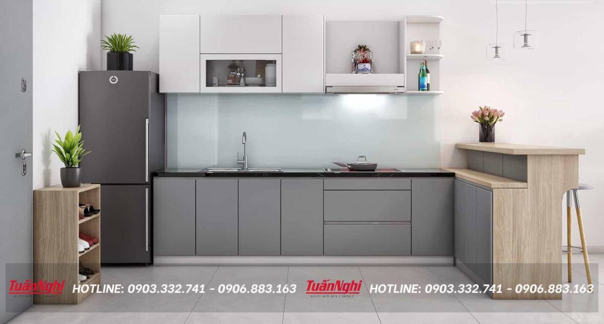 tủ bếp có bàn thờ ông táo