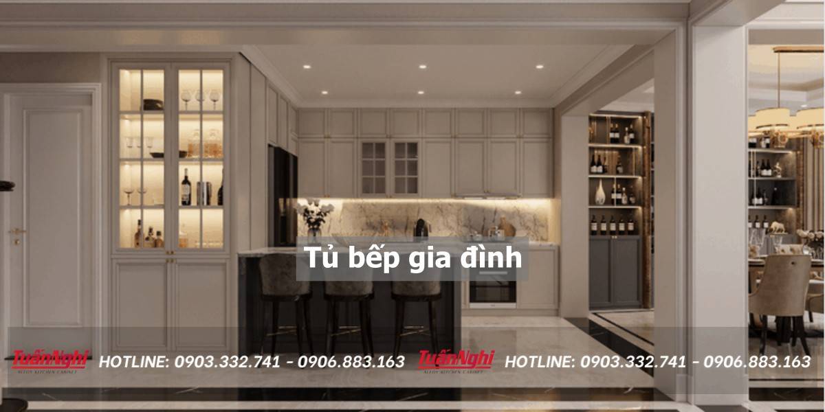 tủ bếp gia đình