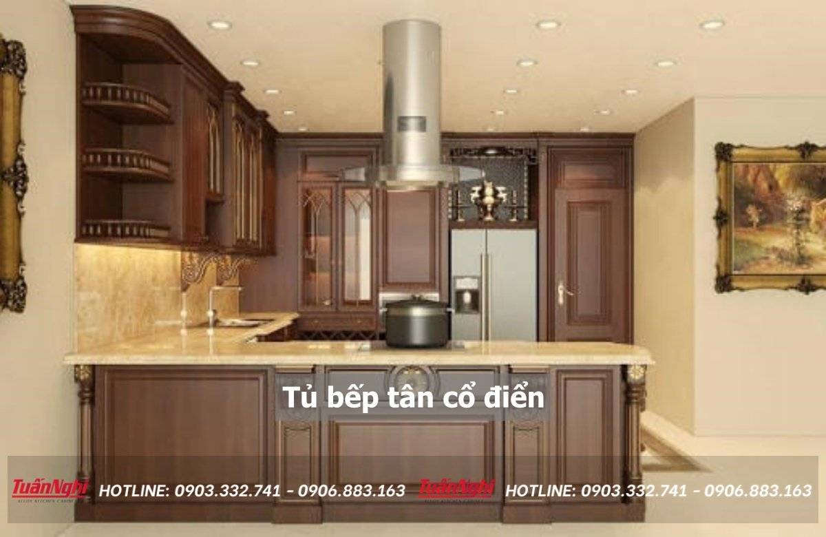 Tủ bếp tân cổ điển