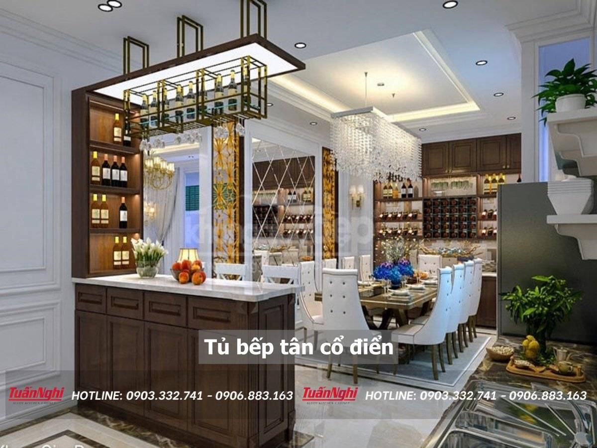 Tủ bếp tân cổ điển