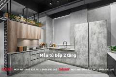 40+ Mẫu tủ bếp 2 tầng đẹp tối ưu không gian bếp 2023 162 mau-tu-bep-2-tang-6-min