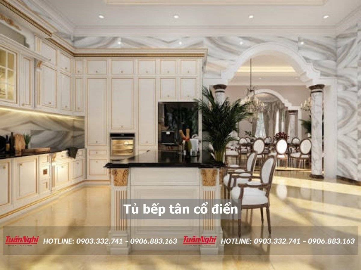 Tủ bếp tân cổ điển