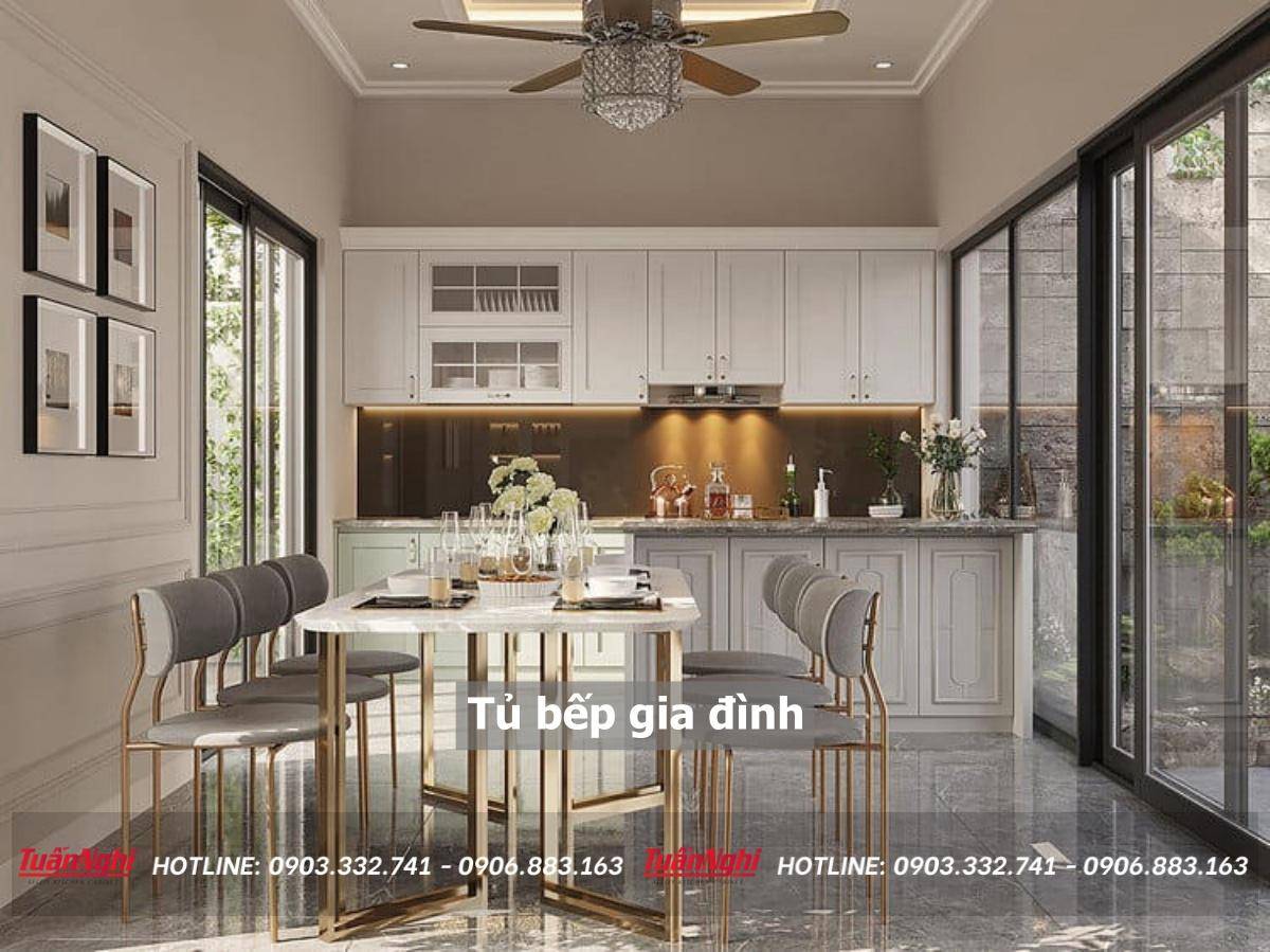 tủ bếp gia đình