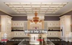 40+ Mẫu tủ bếp 2 tầng đẹp tối ưu không gian bếp 2023 216 mau-tu-bep-2-tang-32-min