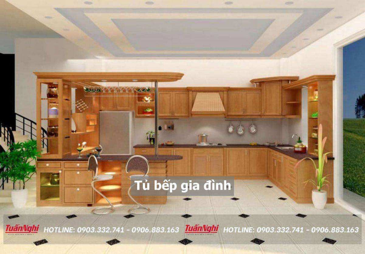 tủ bếp gia đình