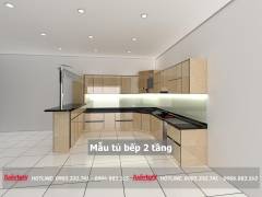 40+ Mẫu tủ bếp 2 tầng đẹp tối ưu không gian bếp 2023 288 mau-tu-bep-2-tang-62-min