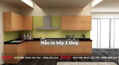 40+ Mẫu tủ bếp 2 tầng đẹp tối ưu không gian bếp 2023 170 mau-tu-bep-2-tang-14-min