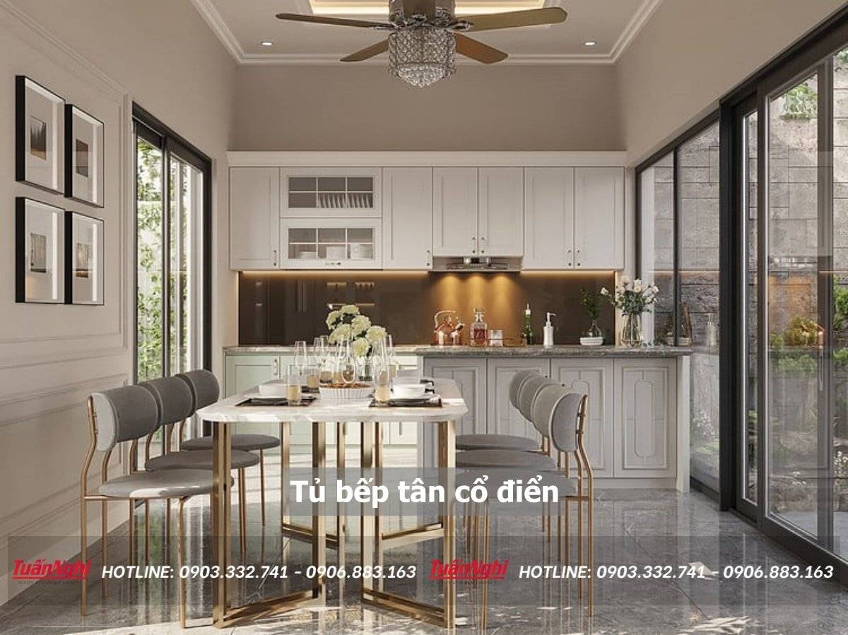 Tủ bếp tân cổ điển