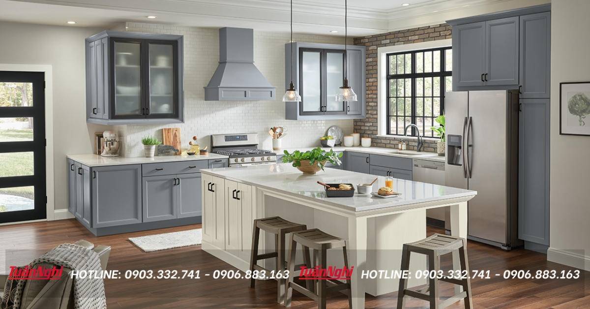 tủ bếp có bồn rửa chén