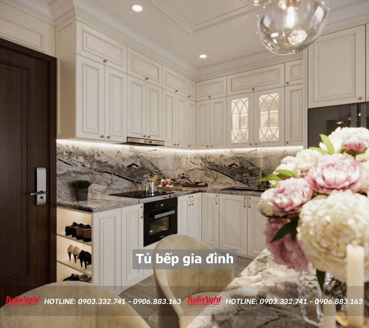 tủ bếp gia đình