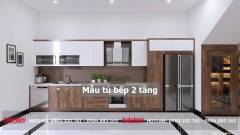 40+ Mẫu tủ bếp 2 tầng đẹp tối ưu không gian bếp 2023 164 mau-tu-bep-2-tang-8-min