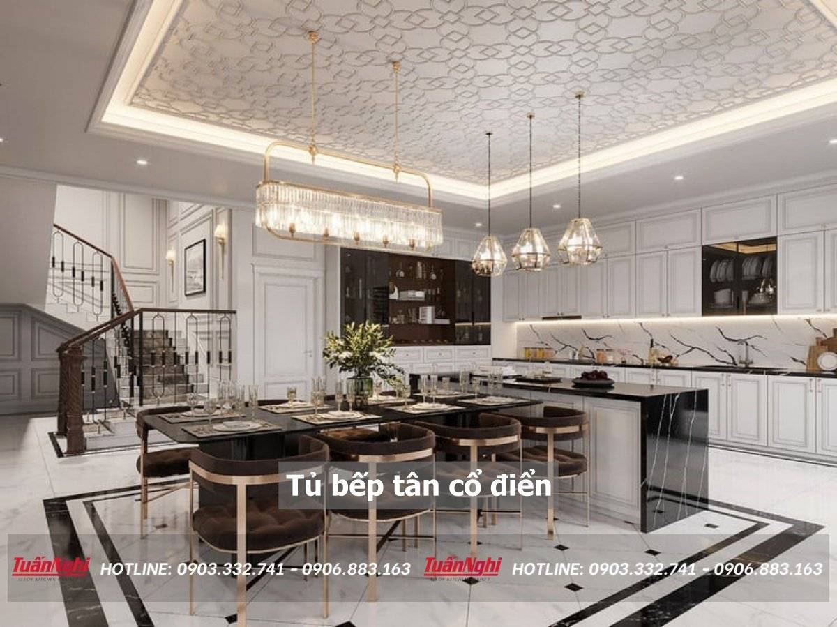 Tủ bếp tân cổ điển