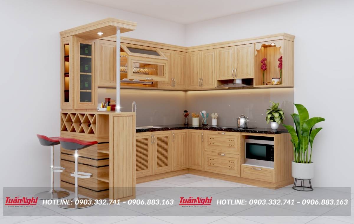 tủ bếp có bàn thờ ông táo