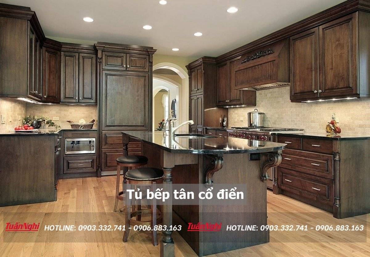 Tủ bếp tân cổ điển