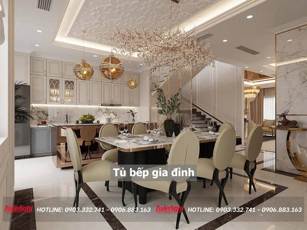 tủ bếp gia đình