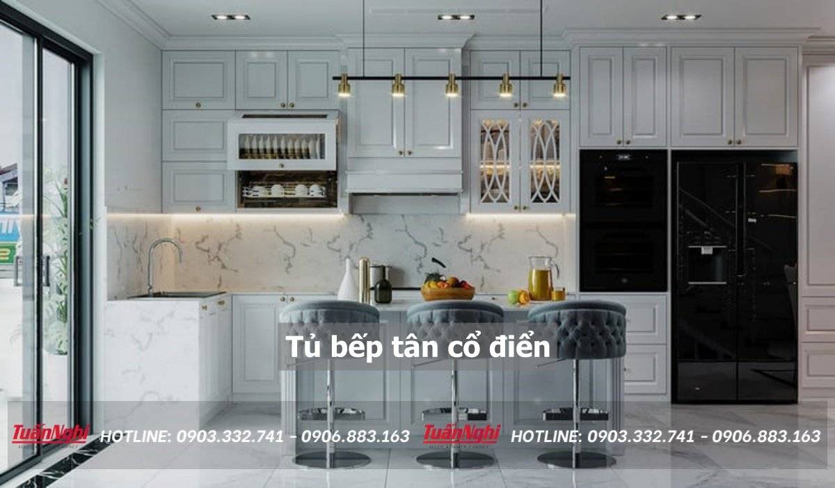 Tủ bếp tân cổ điển