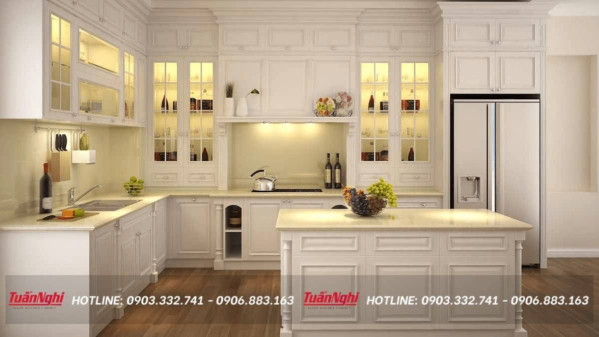 tủ bếp có bồn rửa