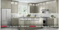 40+ Mẫu tủ bếp 2 tầng đẹp tối ưu không gian bếp 2023 237 mau-tu-bep-2-tang-39-min