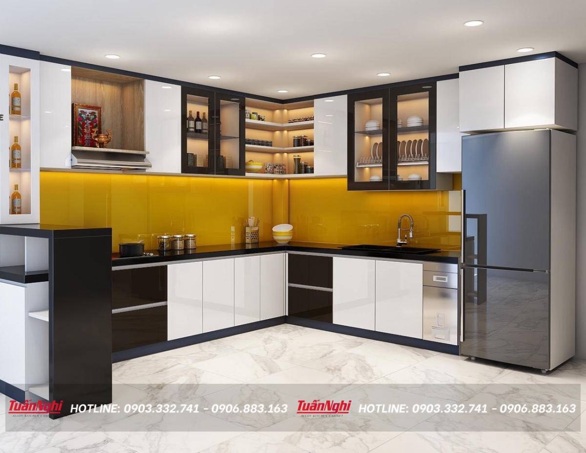 tủ bếp có bàn thờ ông táo