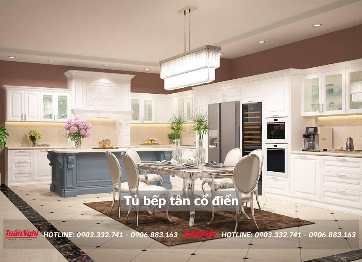 Tủ bếp tân cổ điển
