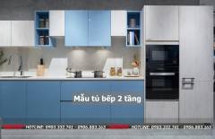 40+ Mẫu tủ bếp 2 tầng đẹp tối ưu không gian bếp 2023 168 mau-tu-bep-2-tang-12-min