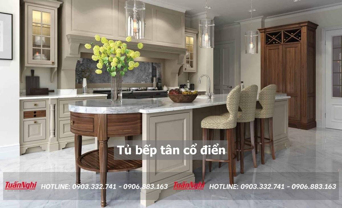 Tủ bếp tân cổ điển